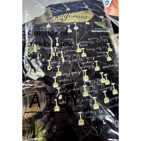 David Carey Size L Vintage Sonoma Valley Winery Map Print Button-Up Shirt 100% C - Picture 2 of 7